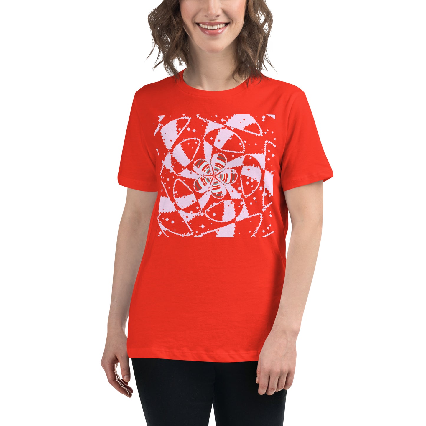 Women's Relaxed T-Shirt Floral Art