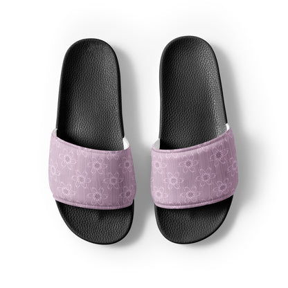 Women's Light Pink Floral Slides