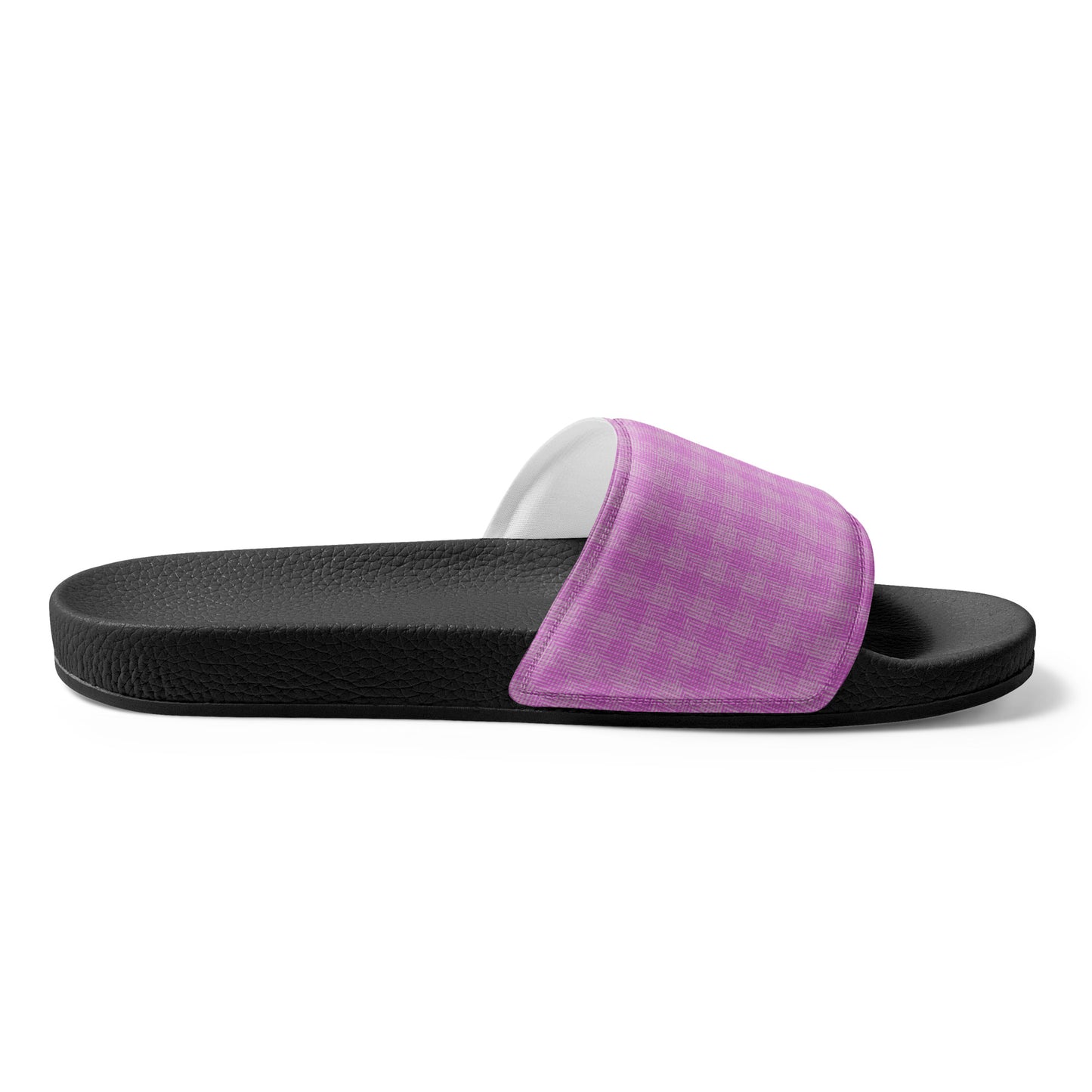 Women's Slides Pink Houndstooth-Gingham Mix