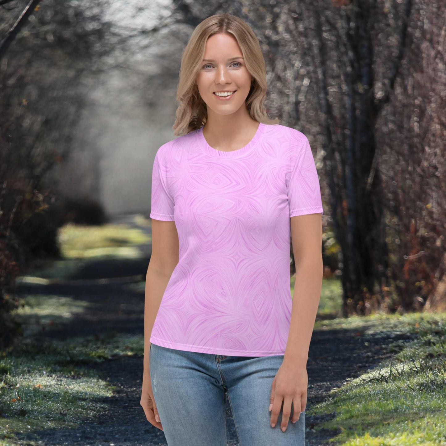 Women's T-Shirt Pink Tie-Dye