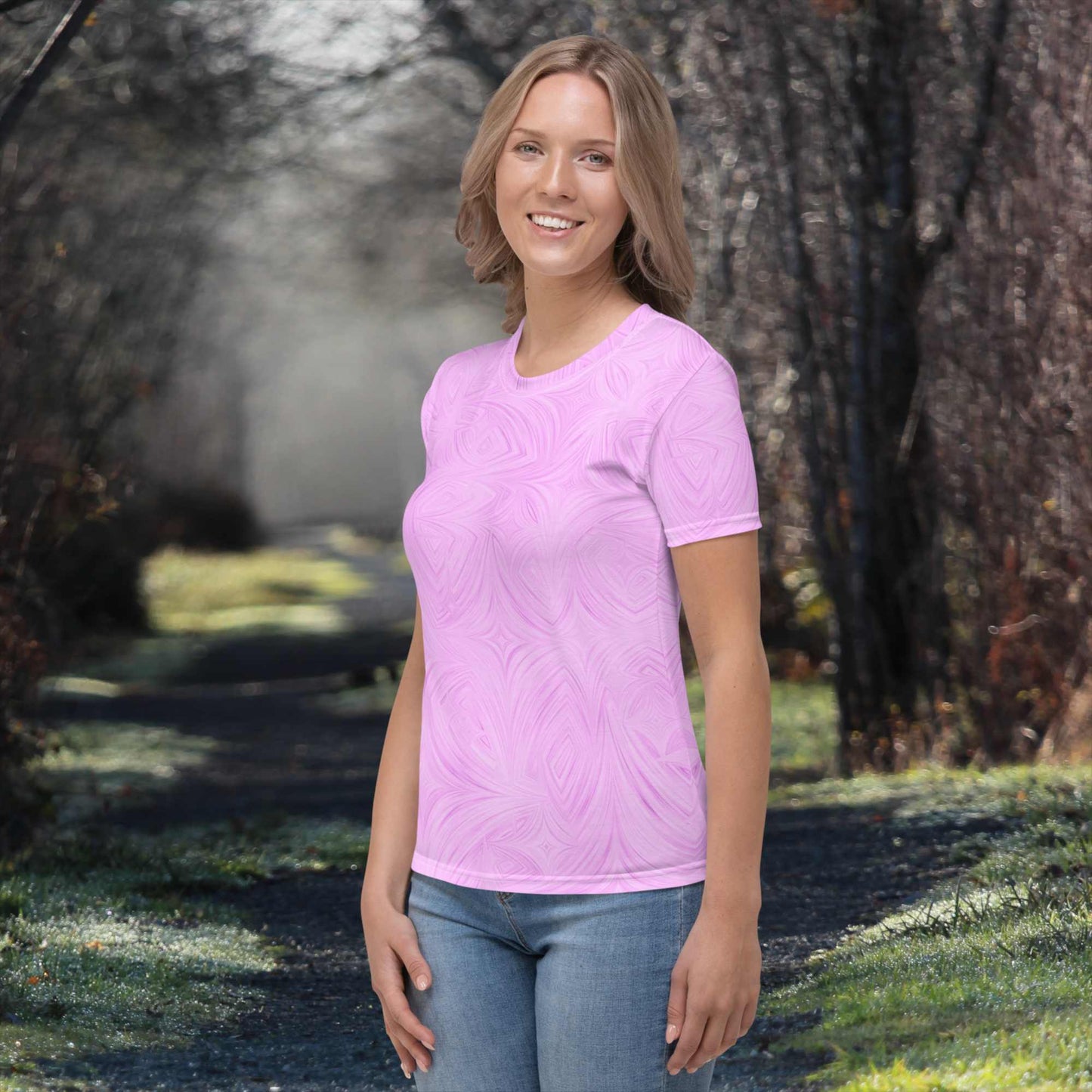 Women's T-Shirt Pink Tie-Dye